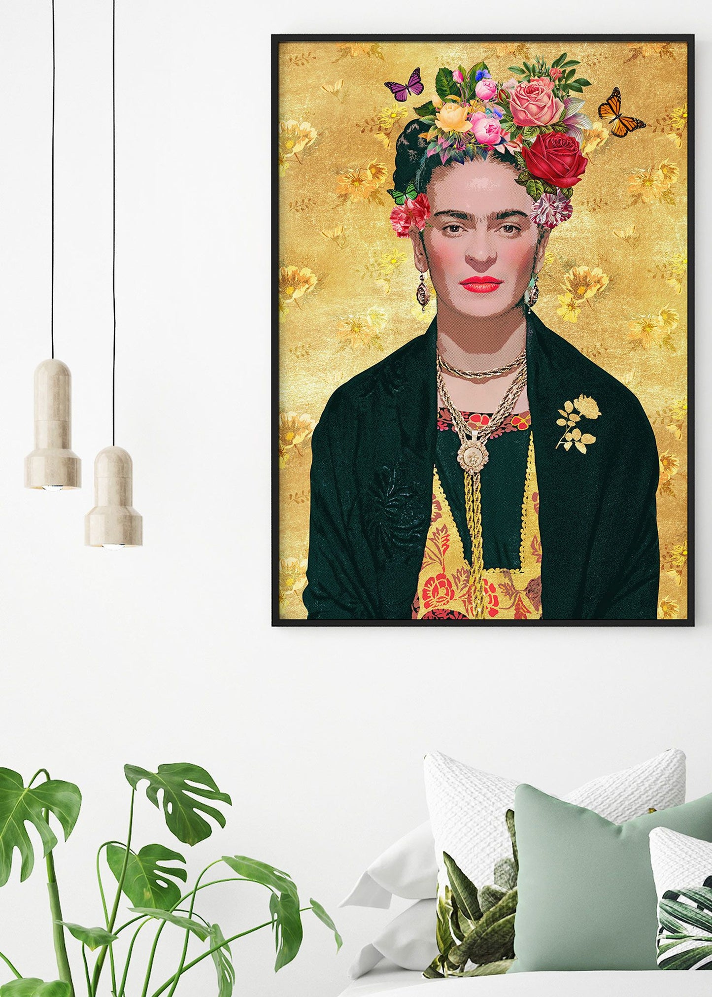 Frida Kahlo Gold Print