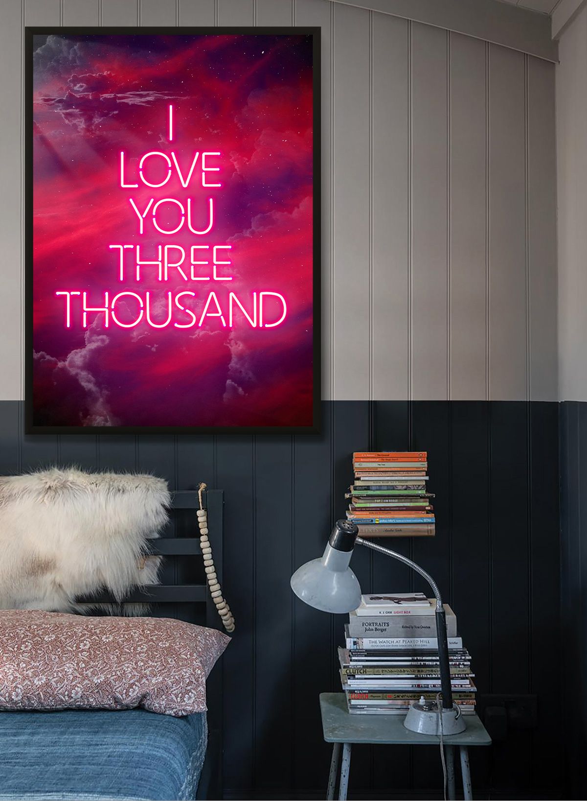 I Love You 3000 Quote Neon Print
