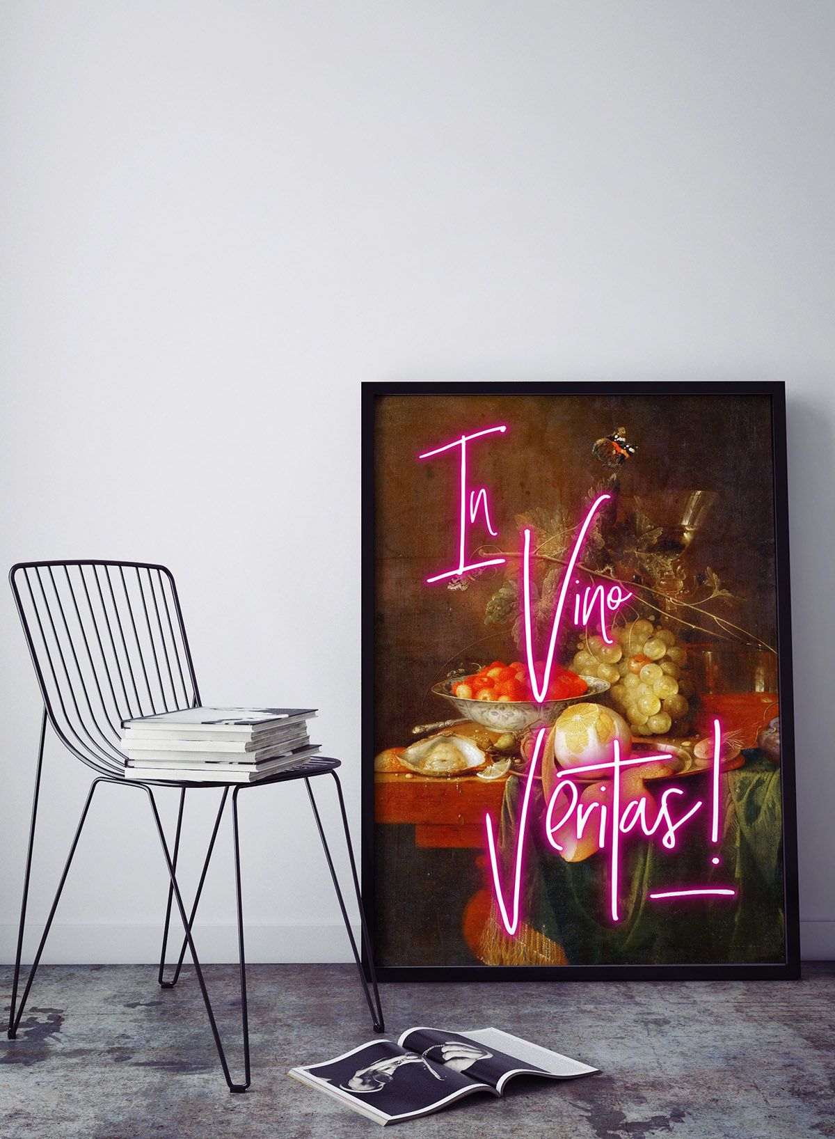 In Vino Veritas Neon Print