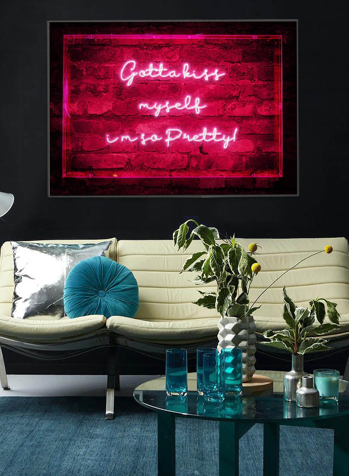 Kiss Myself Neon Lyrics Quote Print