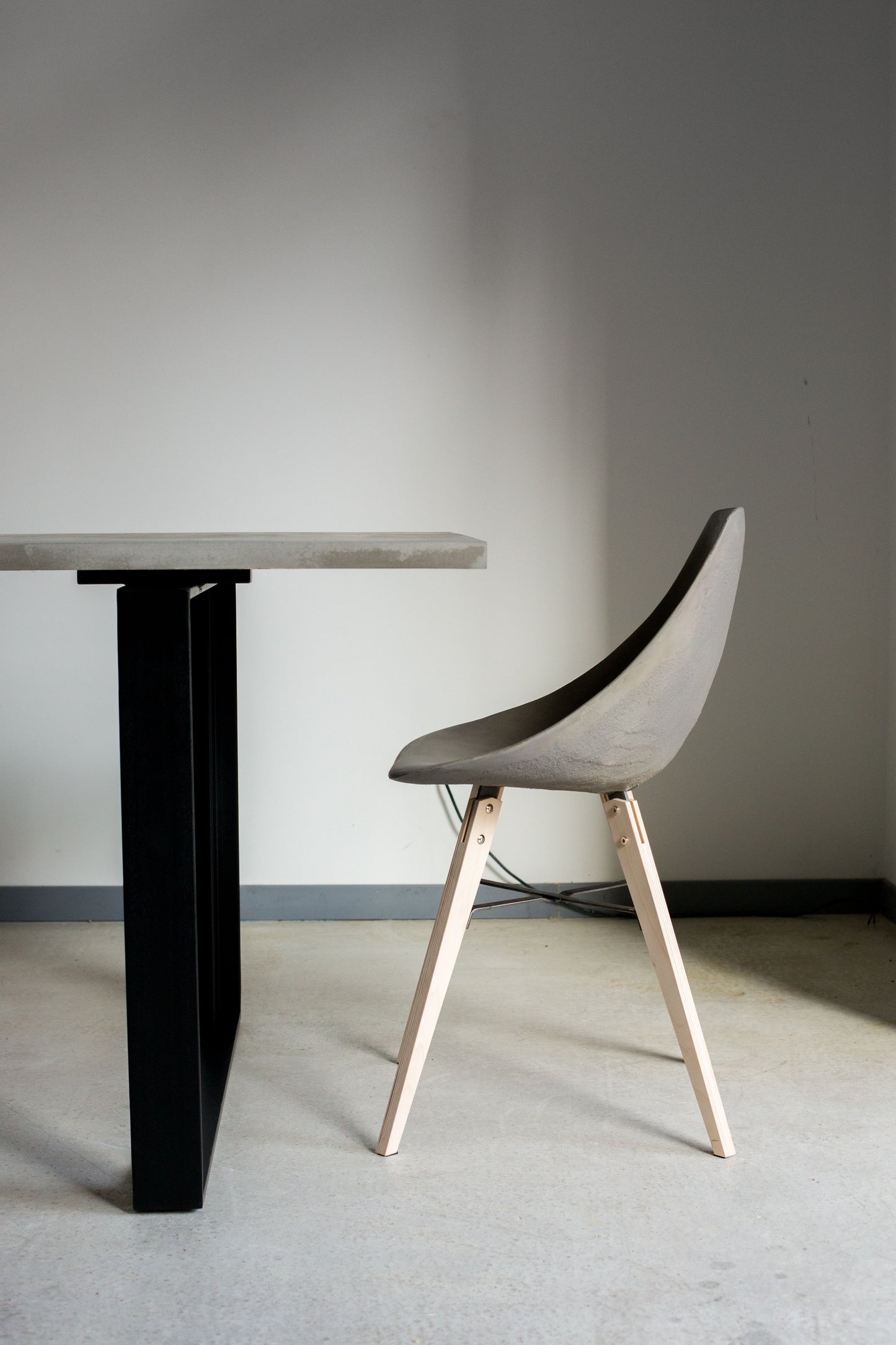 Hauteville Concrete & Plywood Dining Chair