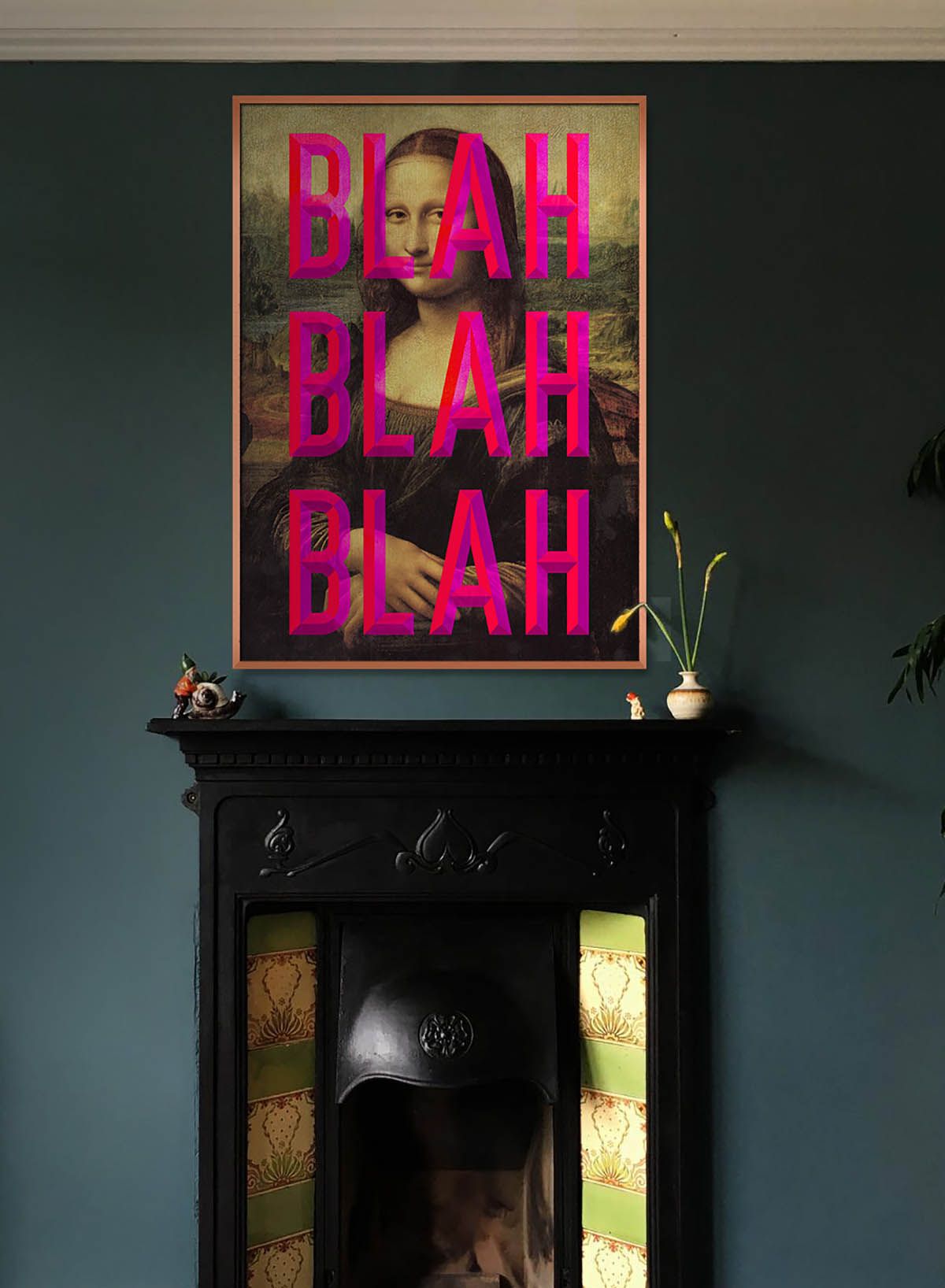 Pink Moaning Mona Blah Blah Blah Print