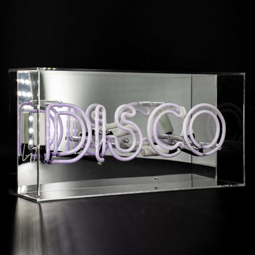 Purple Disco Acrylic Neon Light Box