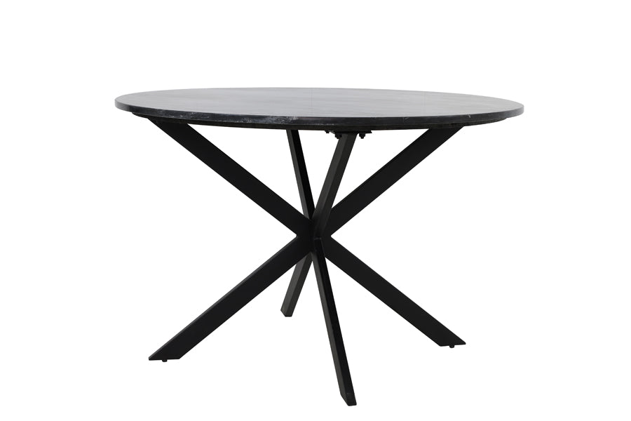 Tomochi Round Black Marble Dining Table