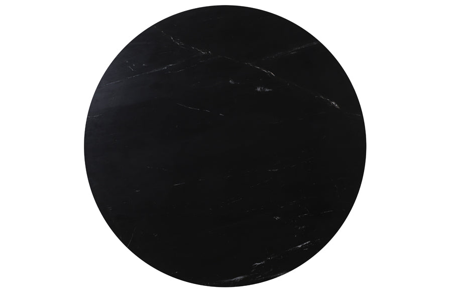 Tomochi Round Black Marble Dining Table
