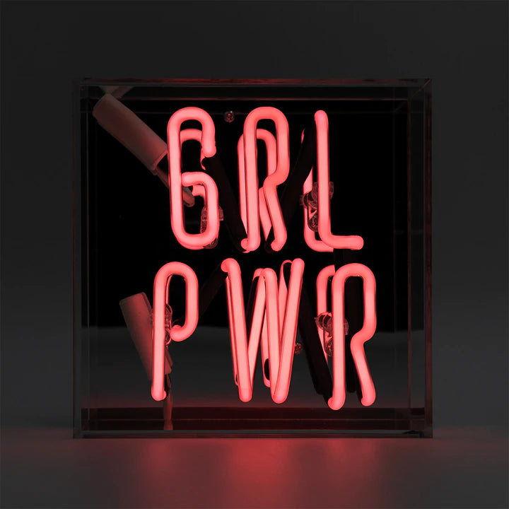 Girl Power Mini Glass Neon Sign