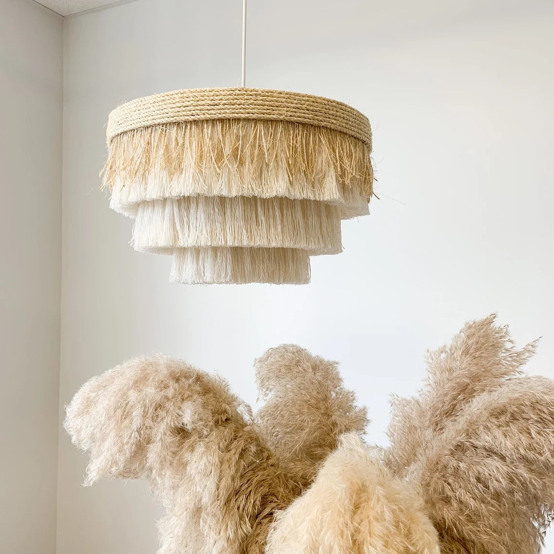 Cotton Fringe & Sisal Band Fringes Chandelier