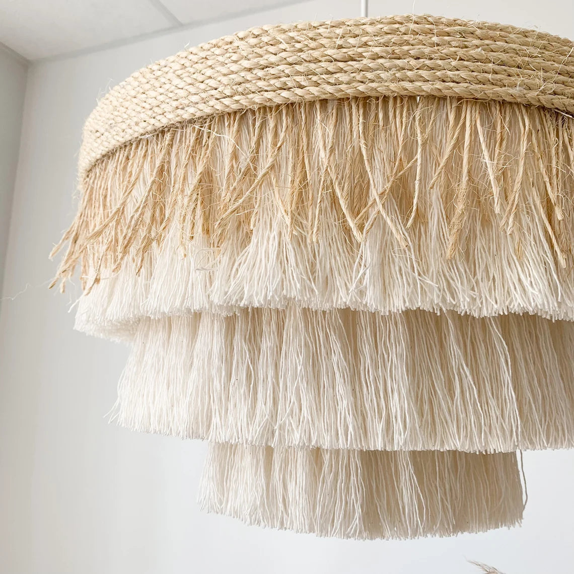 Cotton Fringe & Sisal Band Fringes Chandelier