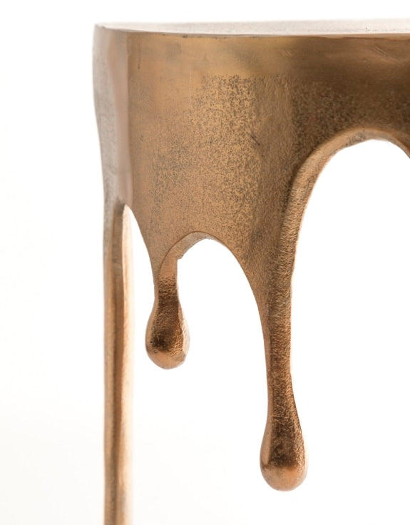 Drippy Gold Console Table