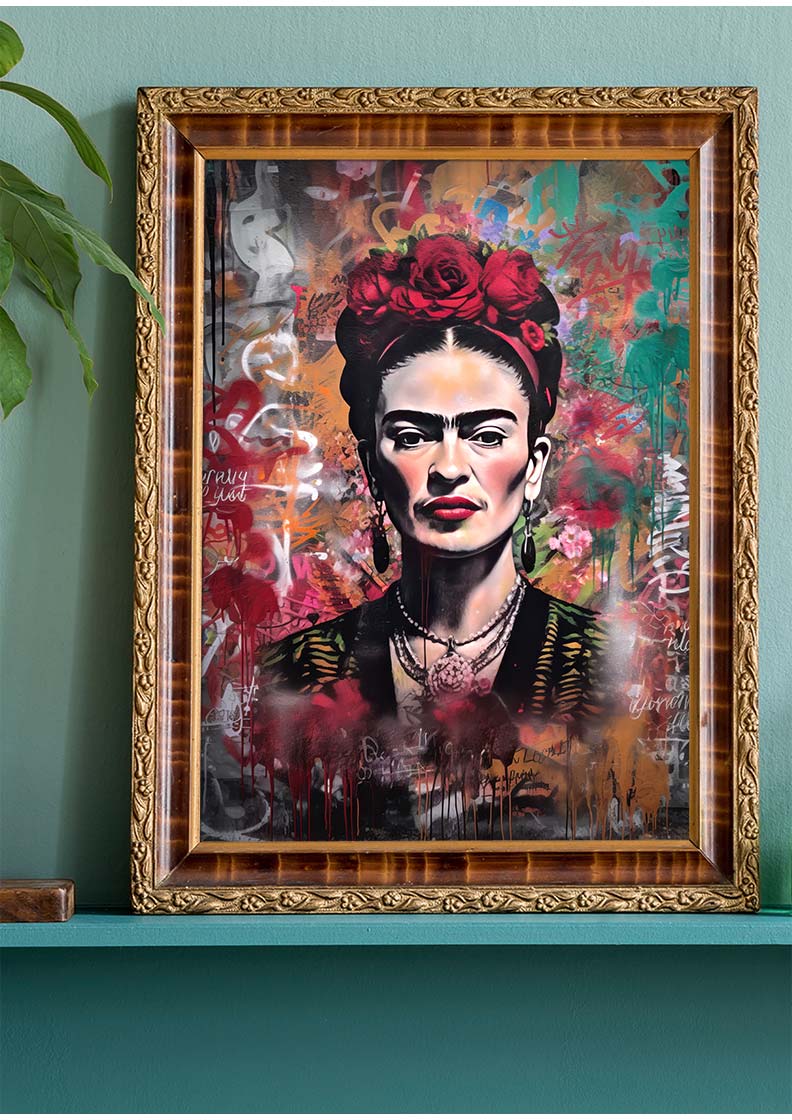 Frida Kahlo Graffiti Stencil Print