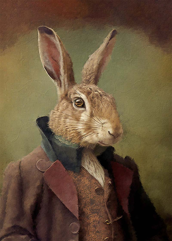 Hare Animal Head Portrait Print