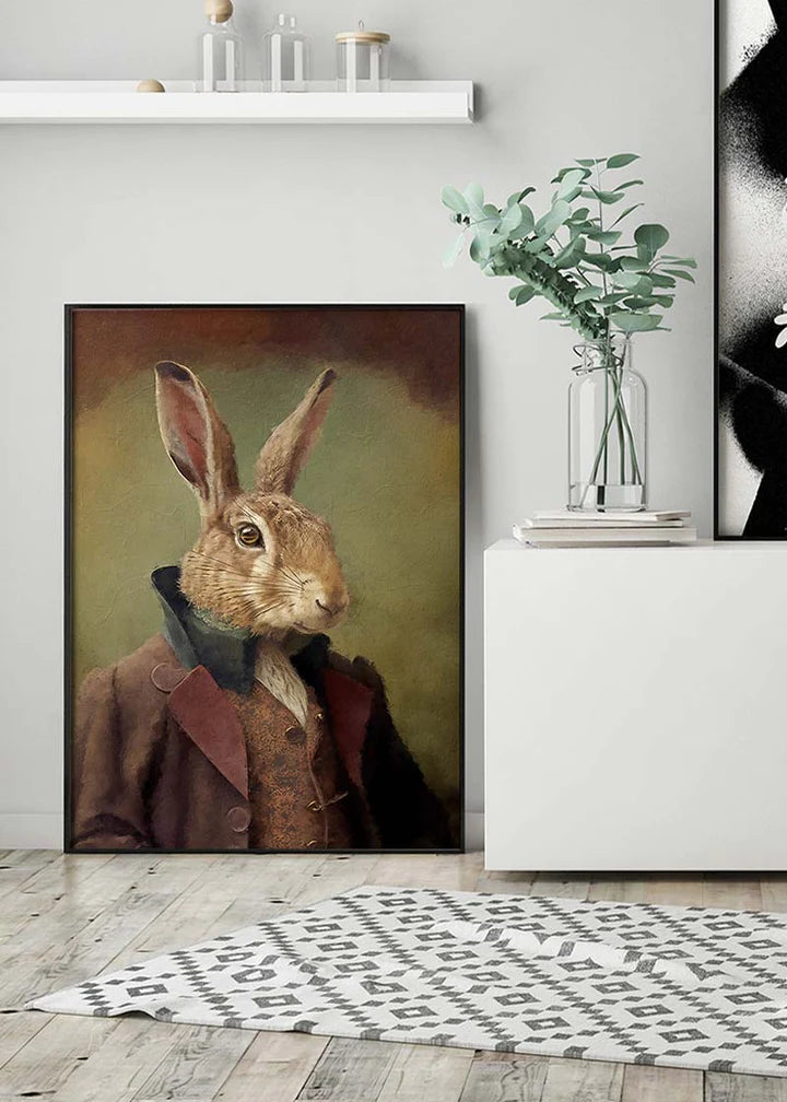 Hare Animal Head Portrait Print