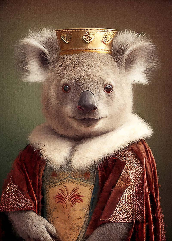 Koala Bear Animal Head Portrait Print