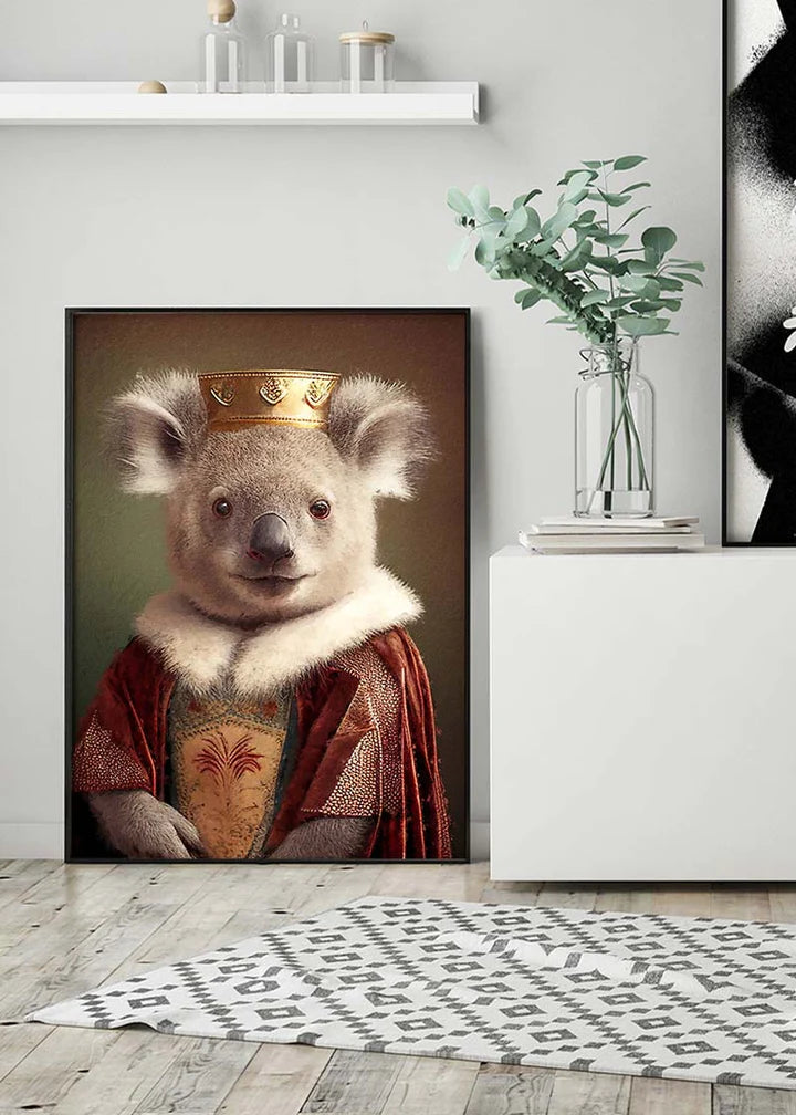 Koala Bear Animal Head Portrait Print