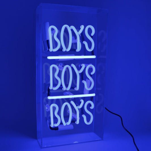 Boys Boys Boys Acrylic Neon Light Box