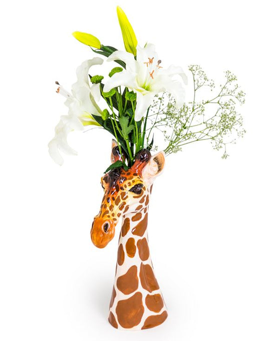 Ceramic Giraffe Head Vase