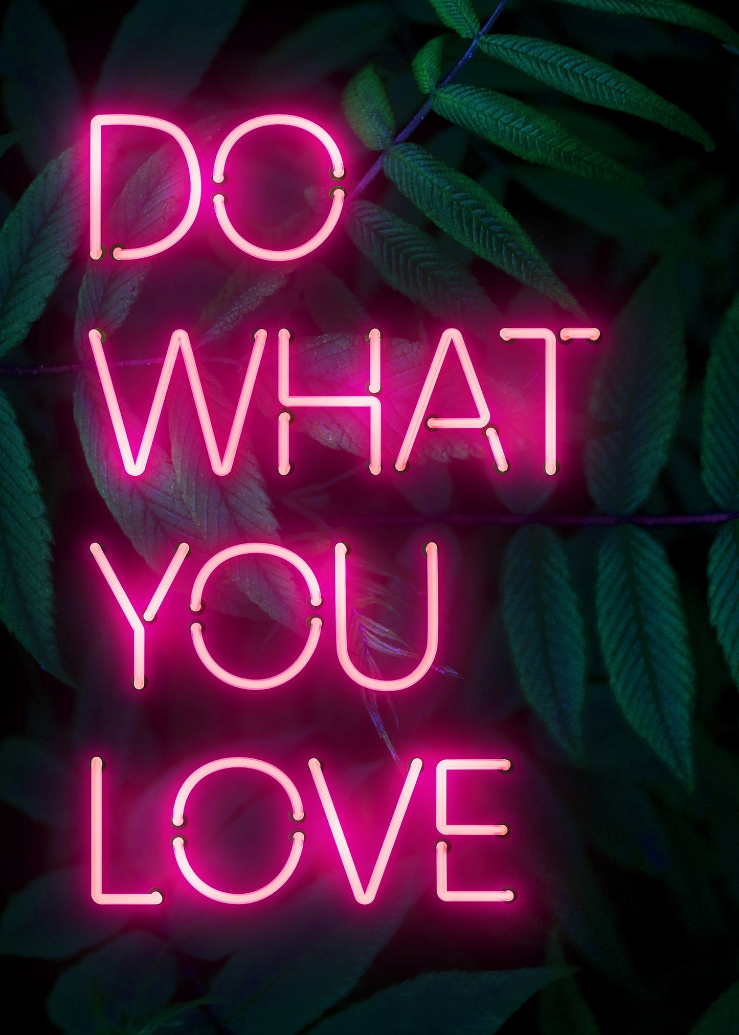 Do What You Love Neon Quote Print