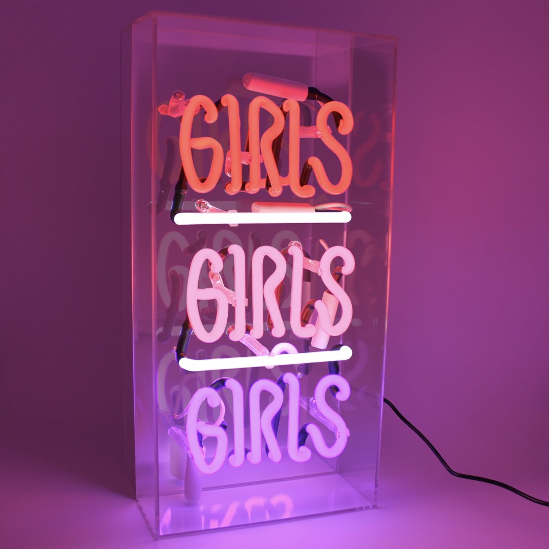 Girls Girls Girls’ Acrylic Box Neon Light