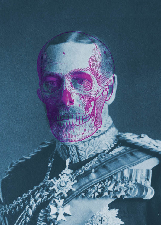 King George V Skull Colour Print