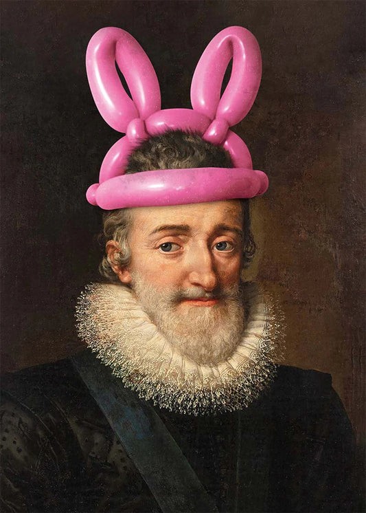 King Henri IV of France With Balloon Rabbit Ears Print