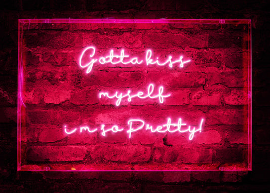 Kiss Myself Neon Lyrics Quote Print