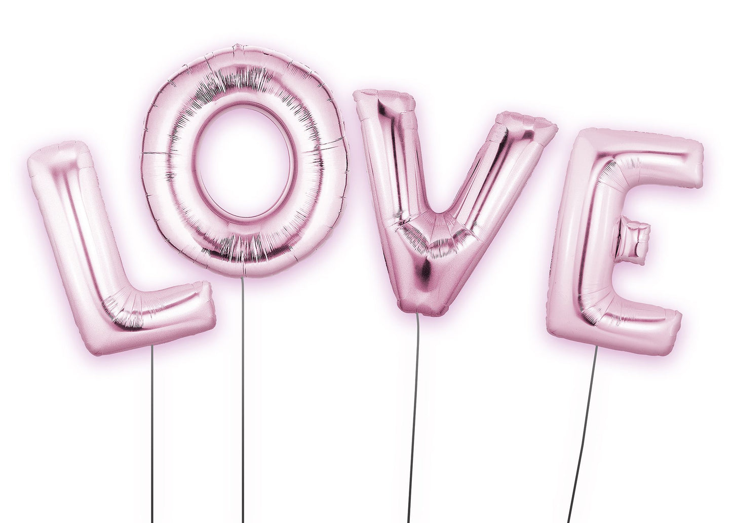 Love Pink Foil Party Balloons Print