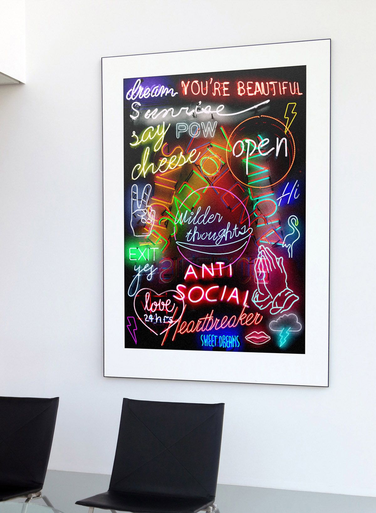 Neon Sign Mashup Print