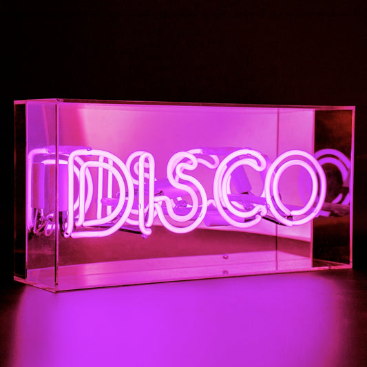 Pink Disco Acrylic Neon Light Box
