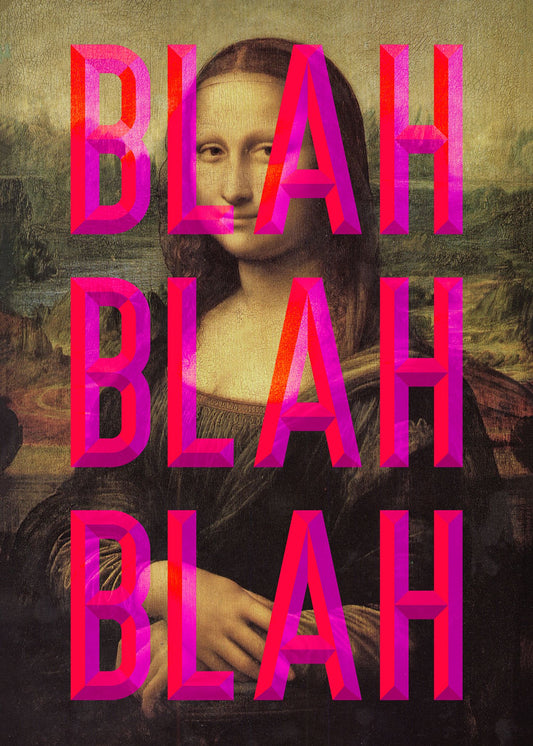 Pink Moaning Mona Blah Blah Blah Print