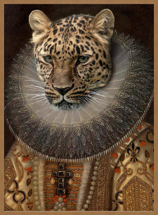 Queen Leopard Portrait Art Print