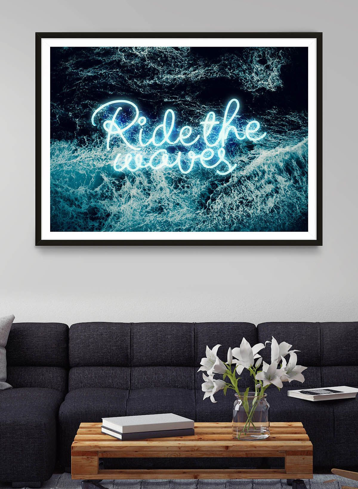 Ride The Waves Neon Print