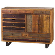 Rustic Multi Drawer Industrial Cabinet