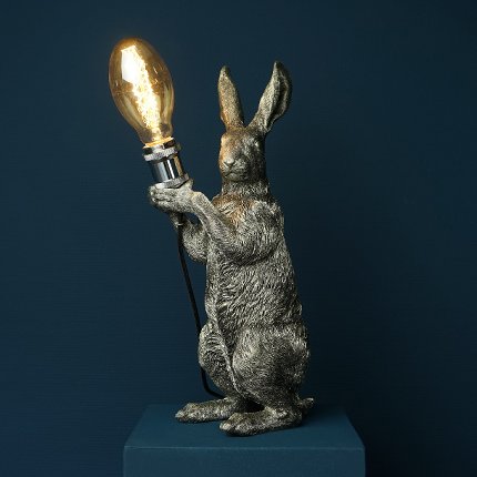 Silver Rabbit Table Lamp