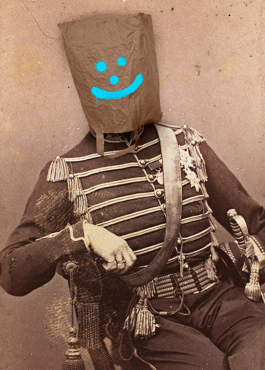 Smiley Soldier Vintage Print