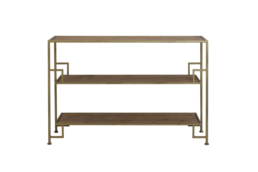 Sutera Gold & Wood Console Table