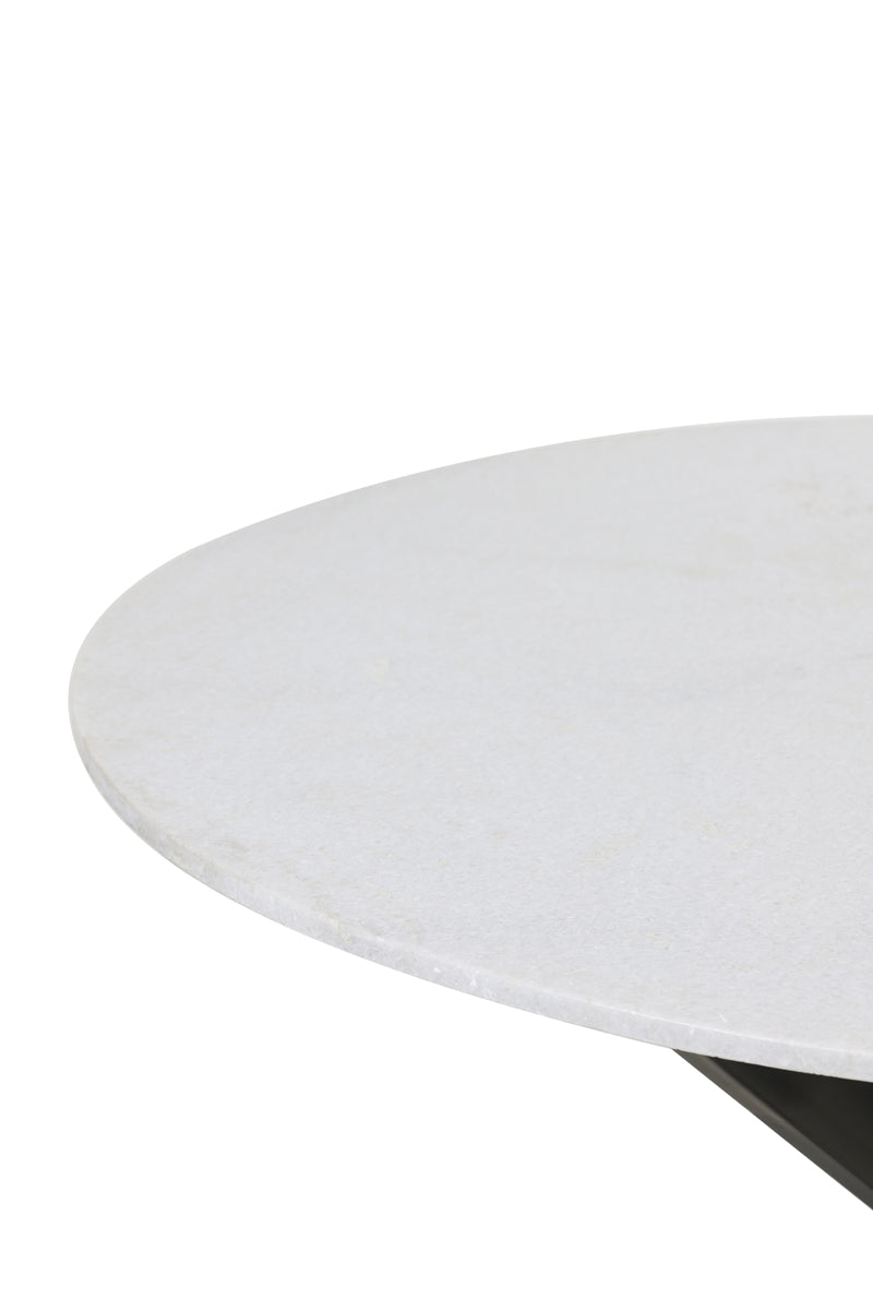 Tomochi Round White Marble Dining Table