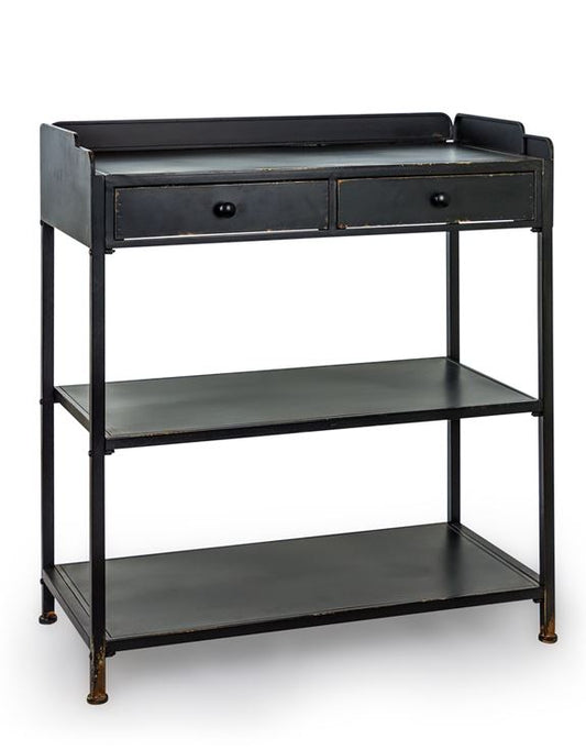 Verne Black Metal Console Table