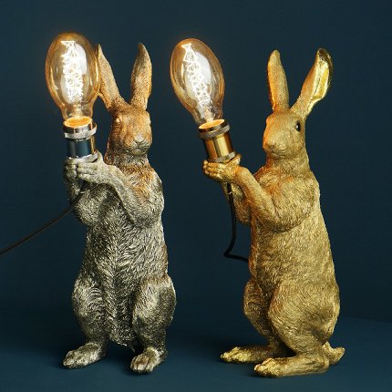 Silver Rabbit Table Lamp