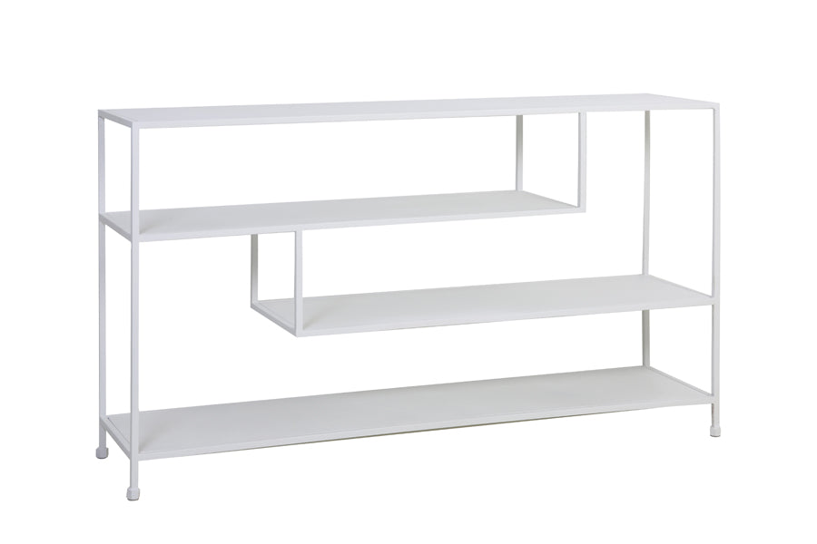 Ylaya Matt White Console Table