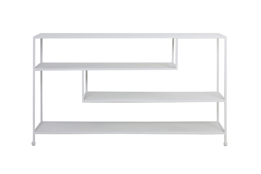 Ylaya Matt White Console Table