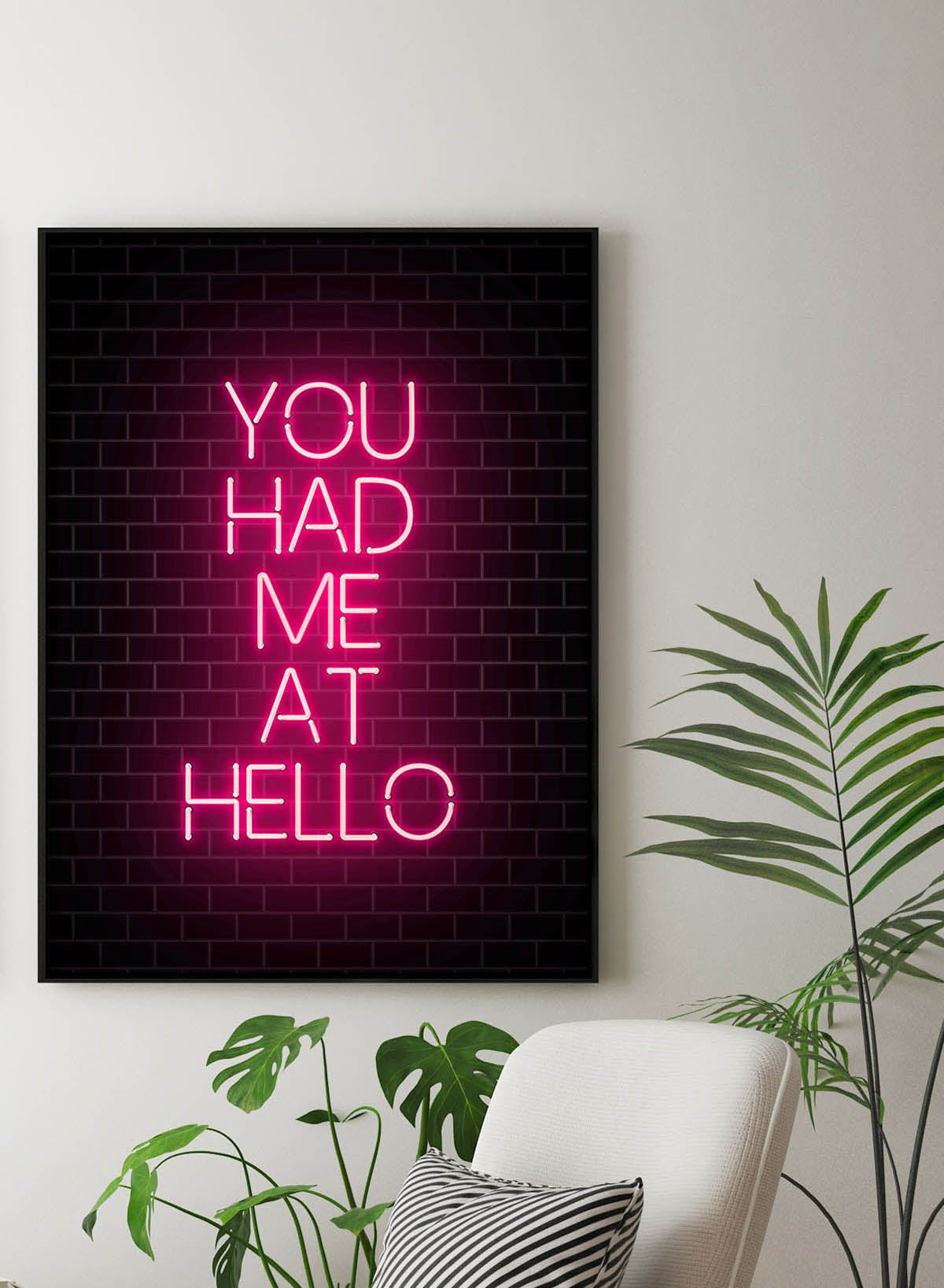 You Had Me At Hello Neon Print